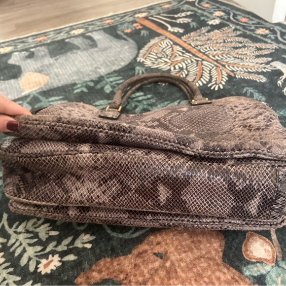 Tory Burch Brown Snakeskin Satchel - Picture 9 of 9